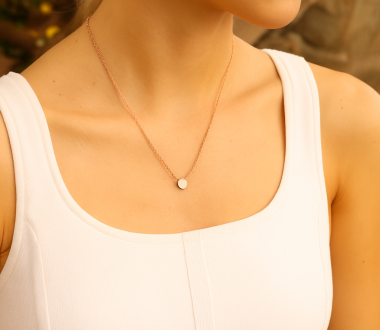 Mini Engraved Circle Necklace – Personalized Pendant
