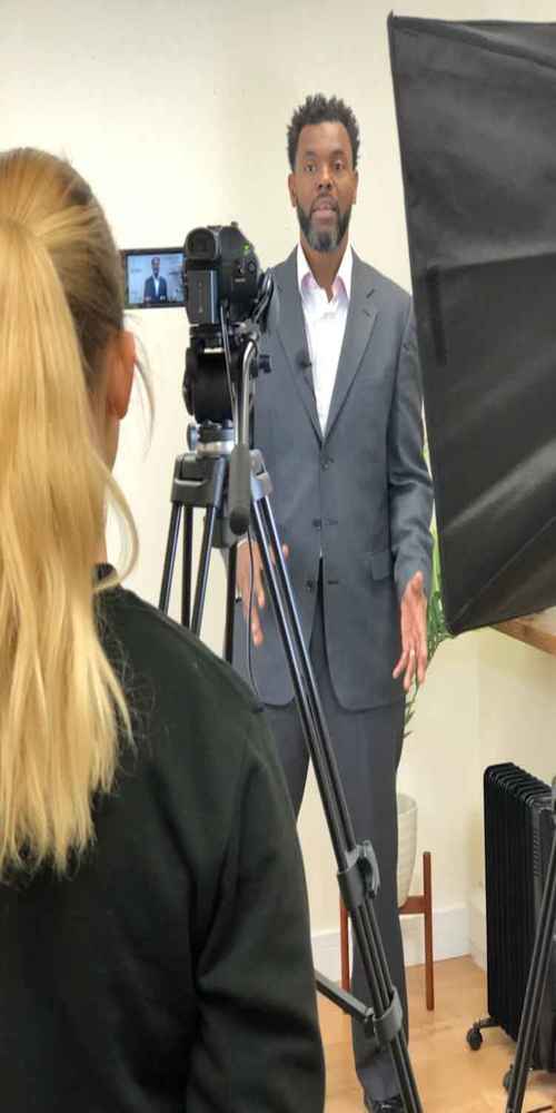 Leon Berry in the studio
