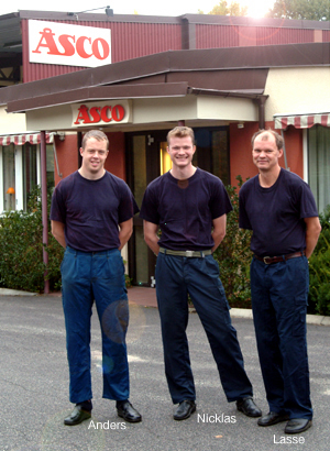 Anders, Nicklas och Lasse från ÅSCO Metall AB