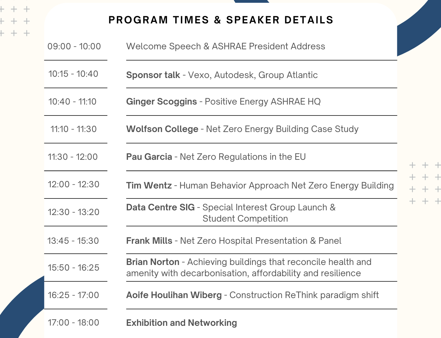 ASHRAE NZ Summit Schedule copy