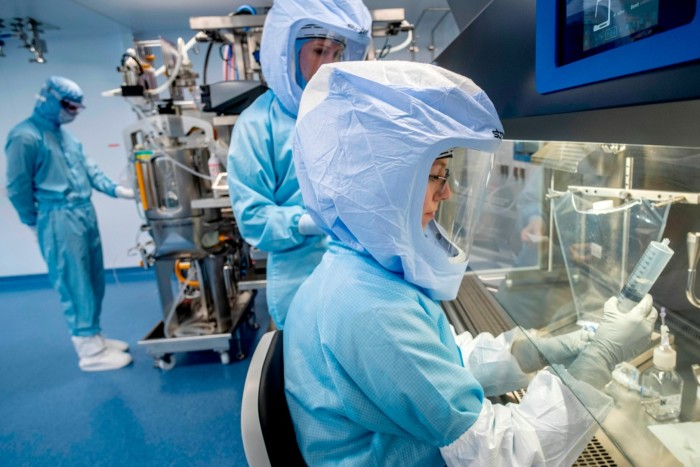 BioNTech coronavirus vaccine production in Marburg, Germany. The UK was the first country to administer the vaccine