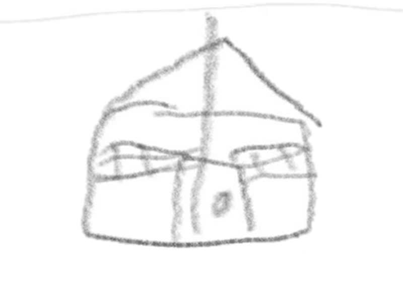 Timothy’s drawing of cable cars as houses. ILLUSTRATION: COURTESY OF EDNOVATION