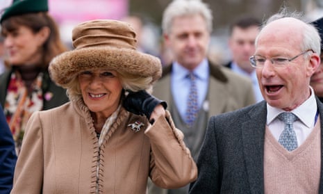 Camilla, Queen Consort arrives at the track during day two of the Cheltenham Festival .