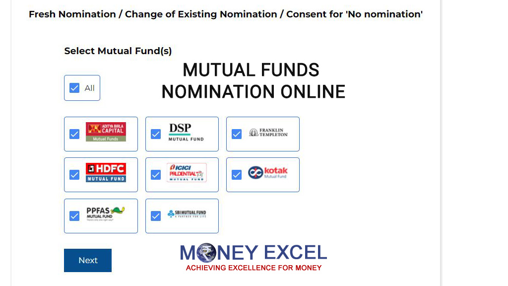 mutual fund nomination online