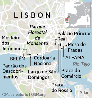 GM010412_23X travel map Lisbon city centre