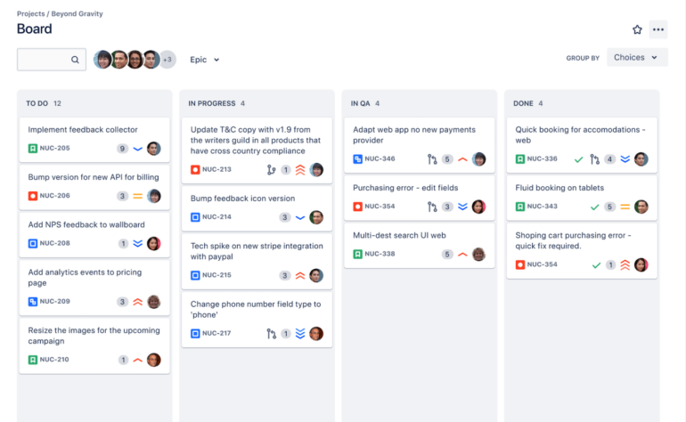 Jira kanban boards help teams visualize their workflows.