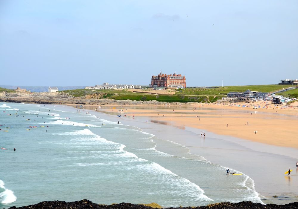 A view of Fistral Beach, Newquay.