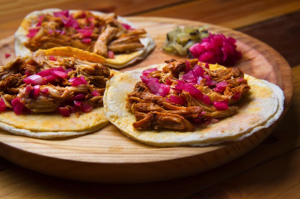 Cochinita pibil tacos, a local specialty  from Merida