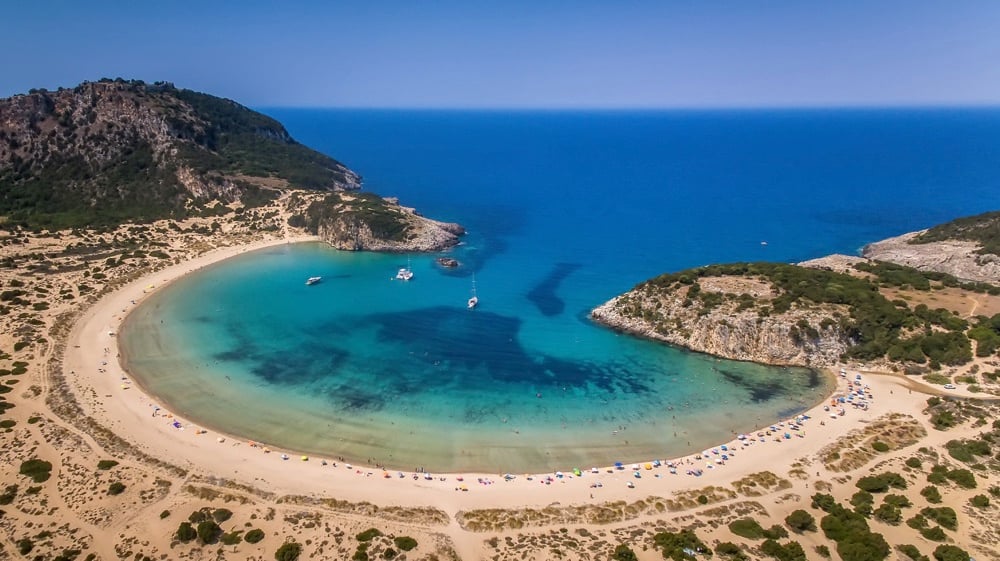 Voidokilia Messinia Beach is one of the most beautiful beaches in Greece.