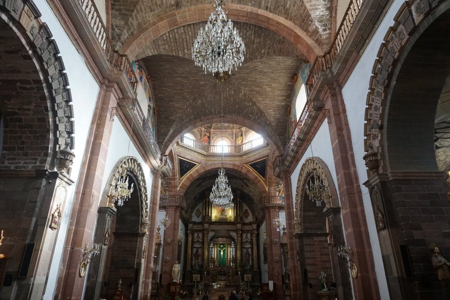 The interior of the parish church of San Miguel de Allende 