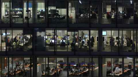 London night-time office workers