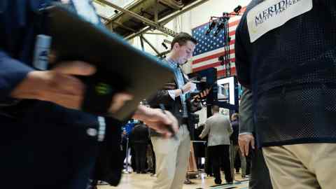 Traders on the New York Stock Exchange floor