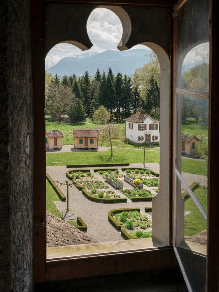 The view of the convent garden from the church