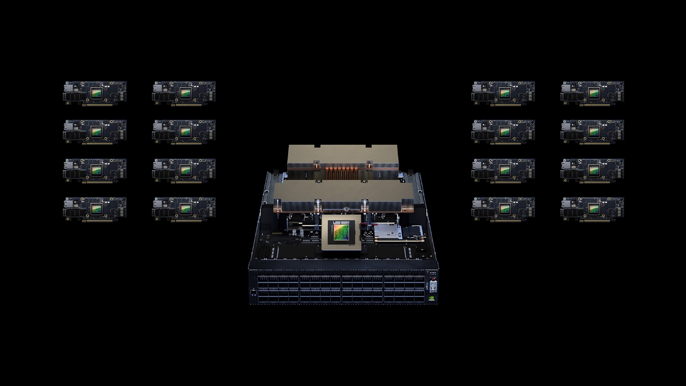 Components of the Spectrum-X accelerated networking platform.