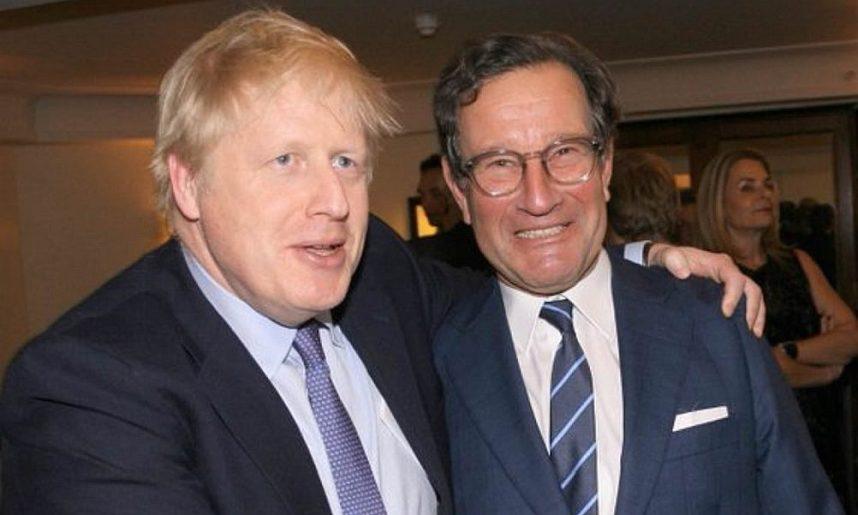Richard Desmond (right) with former British PM Boris Johnson
