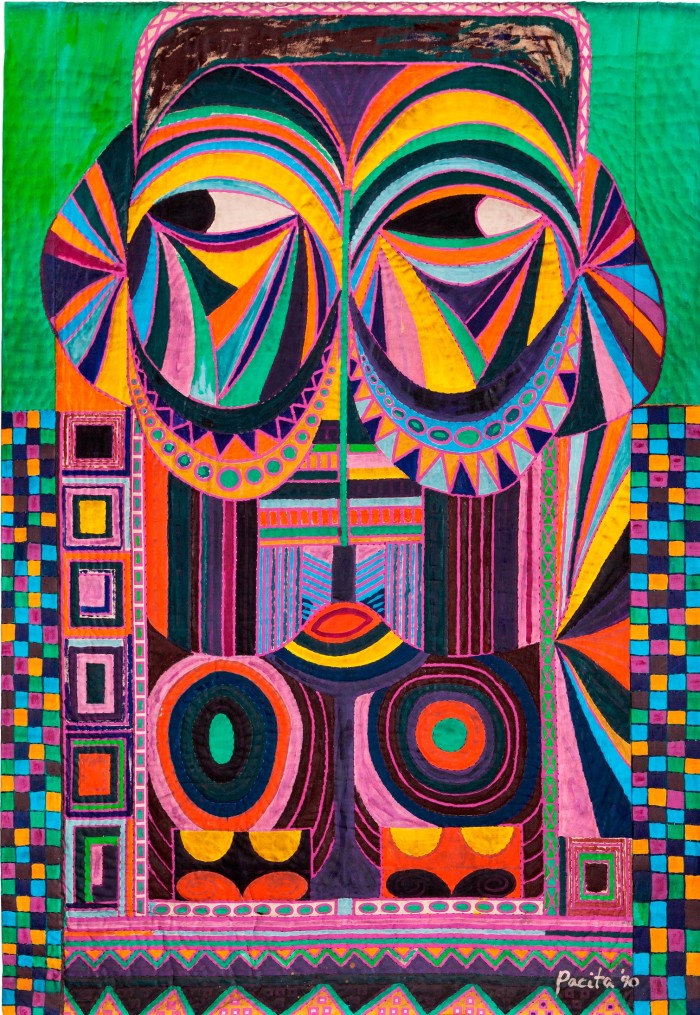 ‘European Mask’, 1990, by Pacita Abad