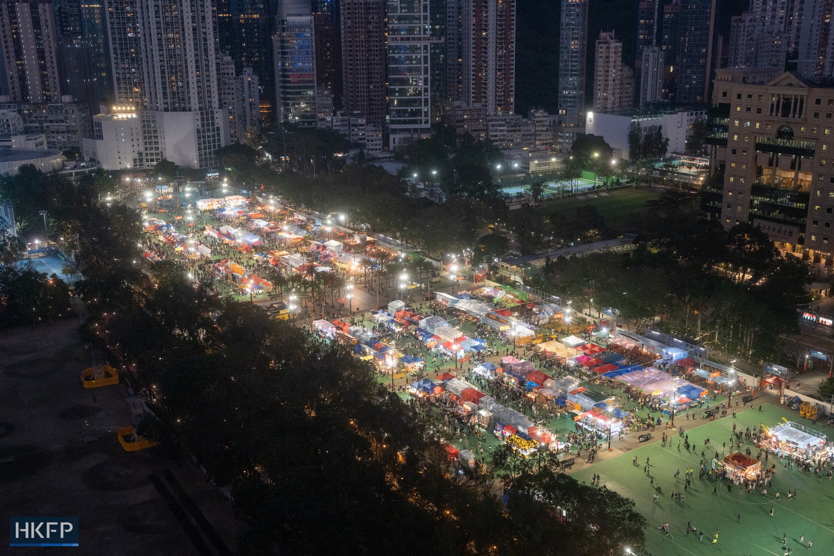 A Lunar New Year Fair held in Causeway Bay's Victoria Park, in Hong Kong, on February 5, 2024. Photo: Kyle Lam/HKFP.