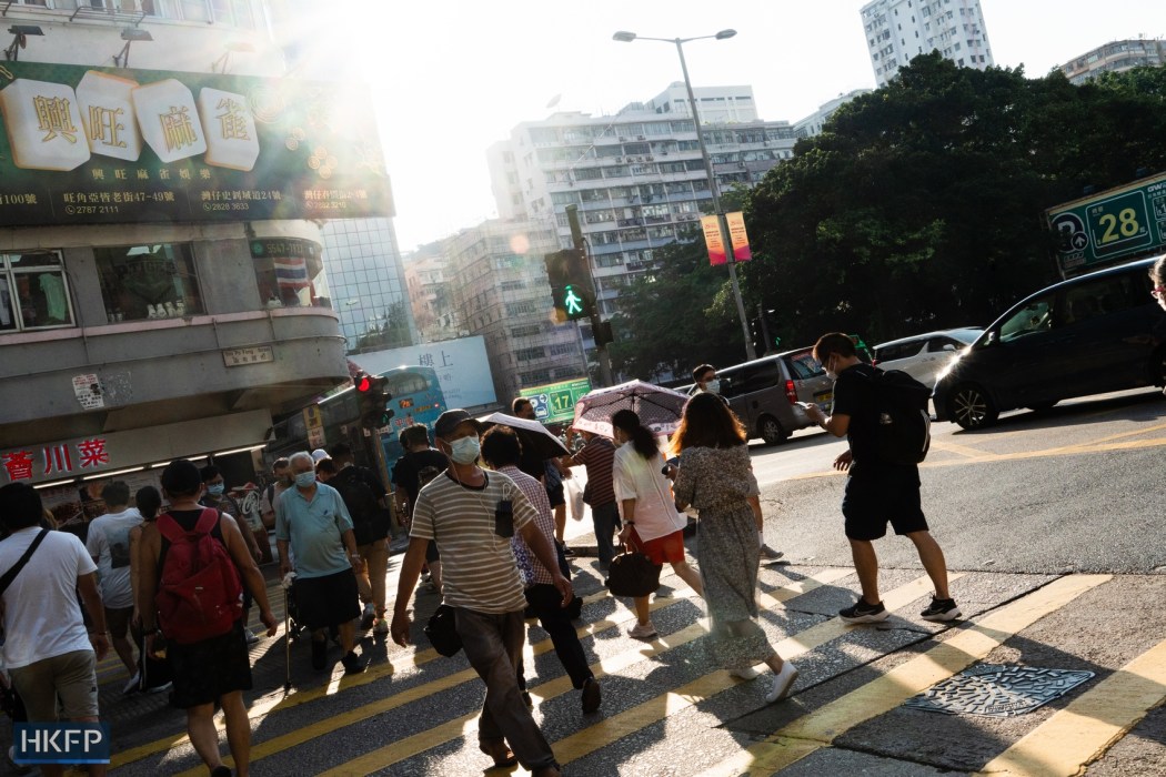 Hot weather crosswalk mongkok