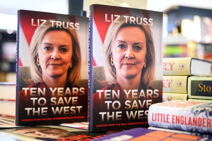 A copy of Liz Truss’s memoir
