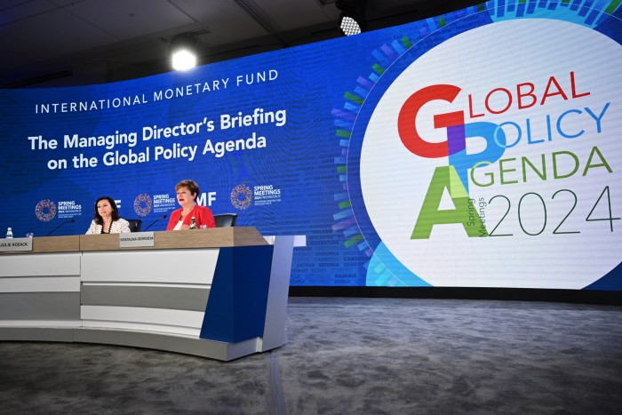 Kristalina Georgieva, IMF managing director, at the fund’s headquarters on Friday