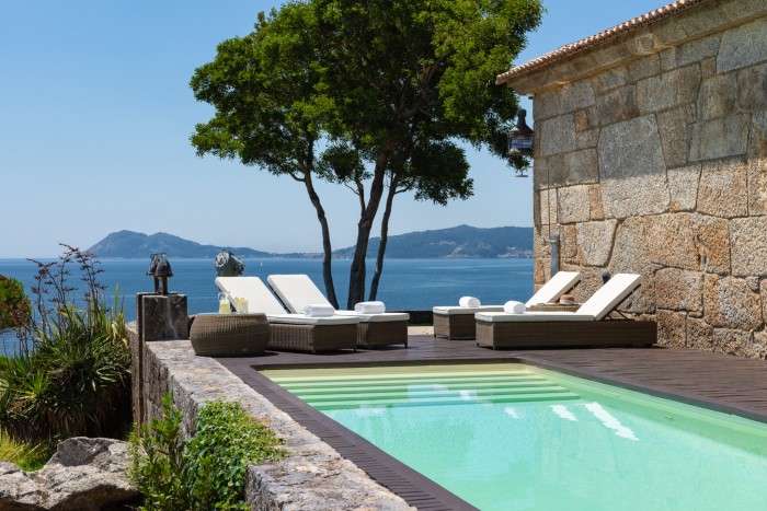 The pool at A Creba – the master suite also has a private plunge pool in its deck