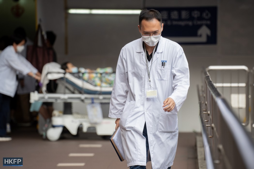 A doctor working in a public hospital in Hong Kong. File photo: Kyle Lam/HKFP.