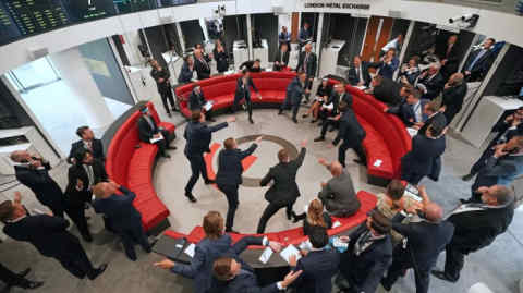 Traders in the Ring at the London Metal Exchange