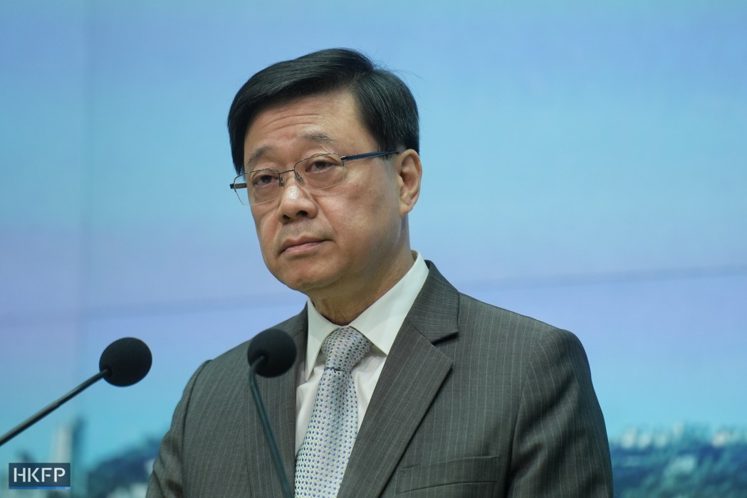Chief Executive John Lee attending weekly press conference on September 5, 2023