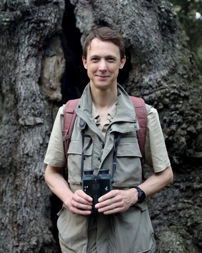 The author in the rare sand forest – in front of a centuries-old Lebombo wattle tree