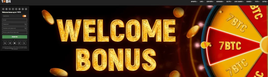 1XBit - Licensed Welcome Bonus for Players