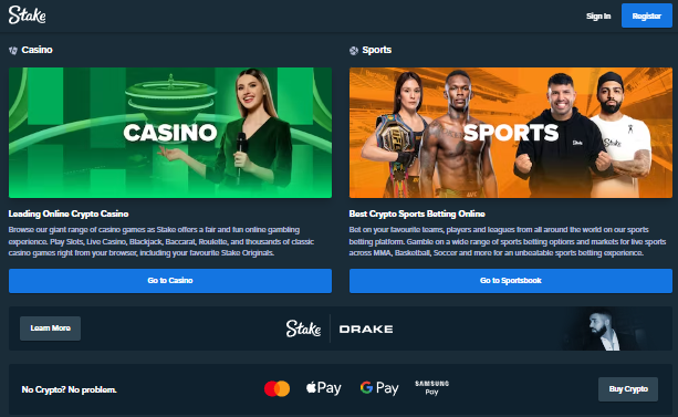 Stake - Top Bitcoin Casino for High-Payout Games