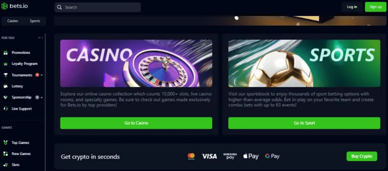 Bets.io - Best Bitcoin Casino for Daily Cashback