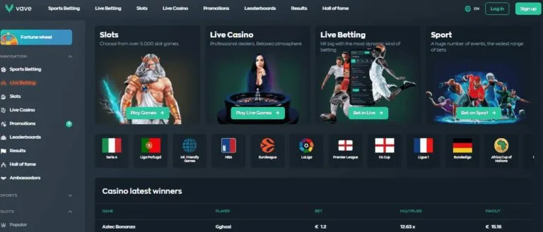 Vave - Best Crypto Casino for Live Dealer Games