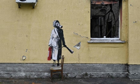 A mural made by Banksy