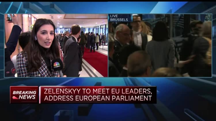 Ukraine’s Zelenskyy visits Brussels