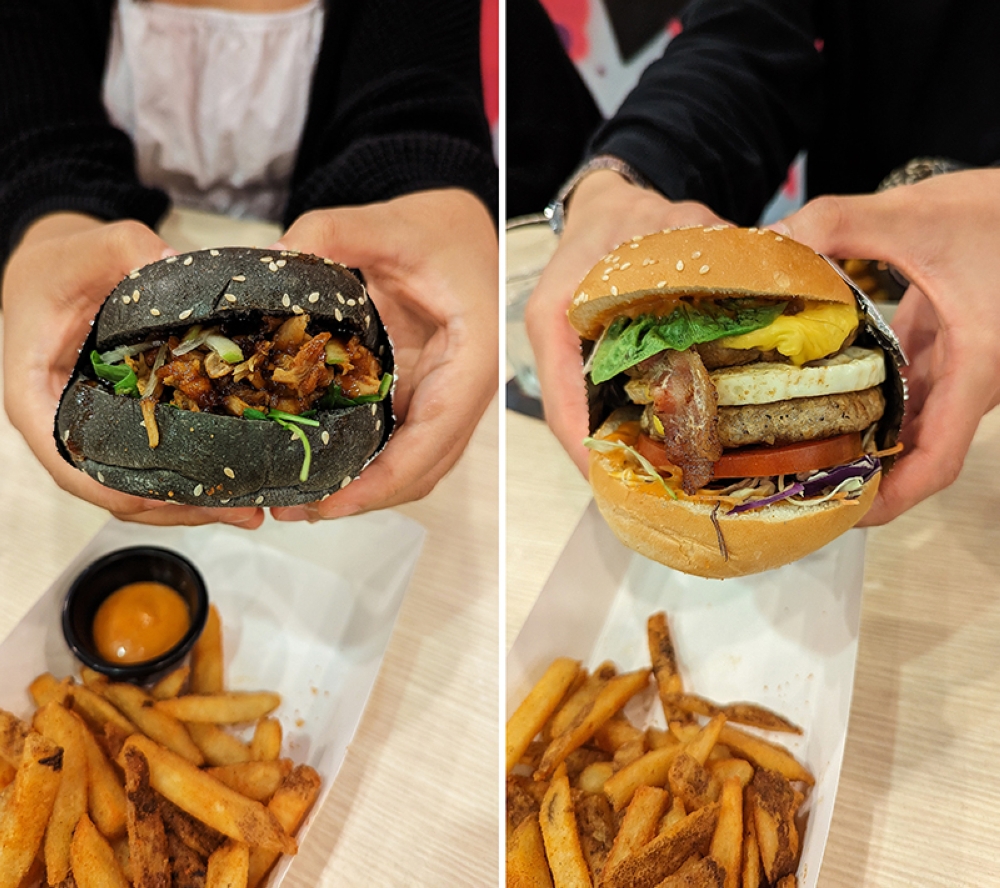 The Pulled Pork Special is a well-executed classic (left). Their take on a Big Mac, the 'Pig-Mac' is a mountain of a mouthful (right).