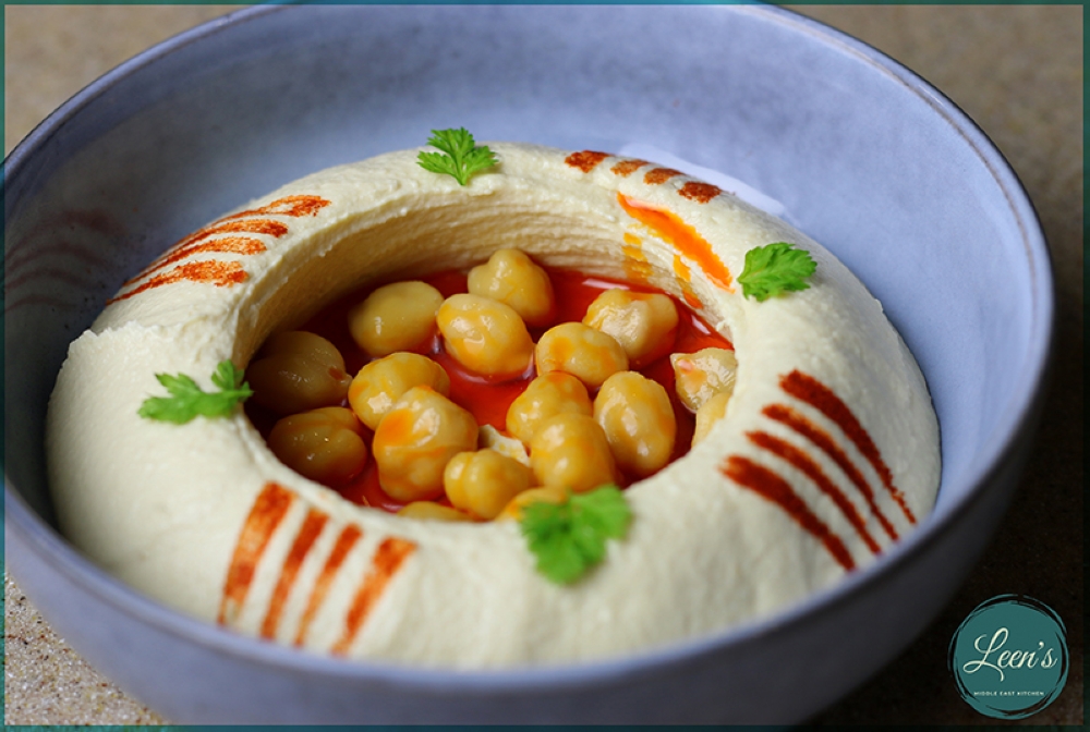 The Smoked Hummus is a dish given the 'wow' factor with the ingenious use of smoked oil  — Picture courtesy of Leen's Middle East Kitchen