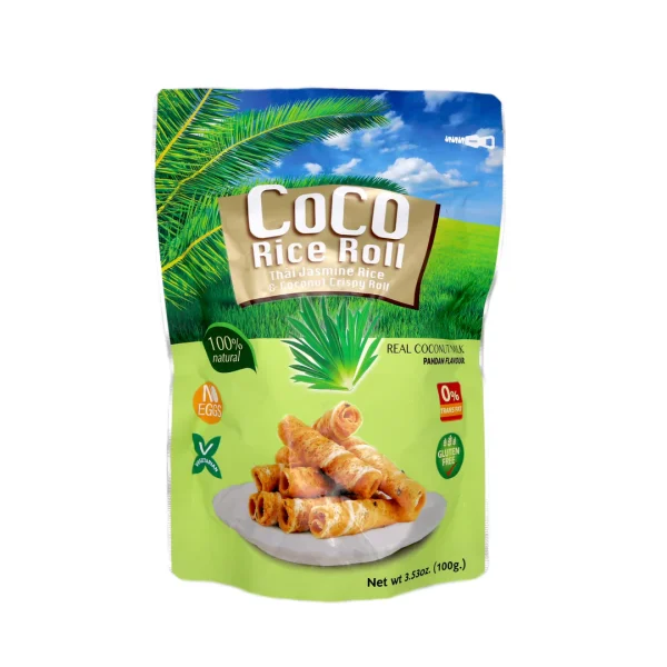 Coco Crispy Rice Roll Pandan Flavour 100g