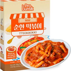 Tteokbokki Rice Cake (Mild) 2 Portion Kimchi Topping 343g