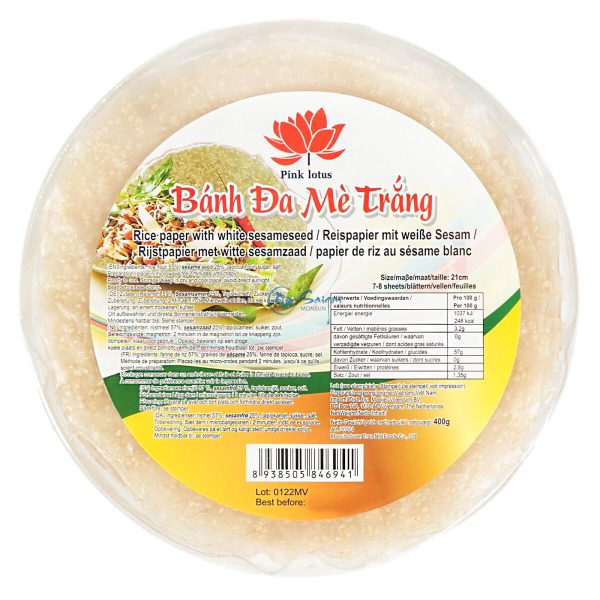 Vit Sesam Cracker 400g Red Lotus