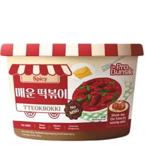 Tteokbokki Rice Cake Bowl Spicy Kimchi 142g Probunsik Korea