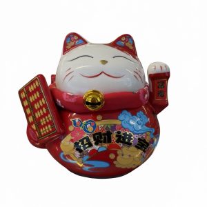 Maneki Neko Keramik Lyckokatt Saving Bank 14cm