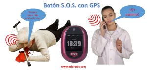 Botón/Reloj S.O.S. de llamada 4G portátil y GPS – Asistronic