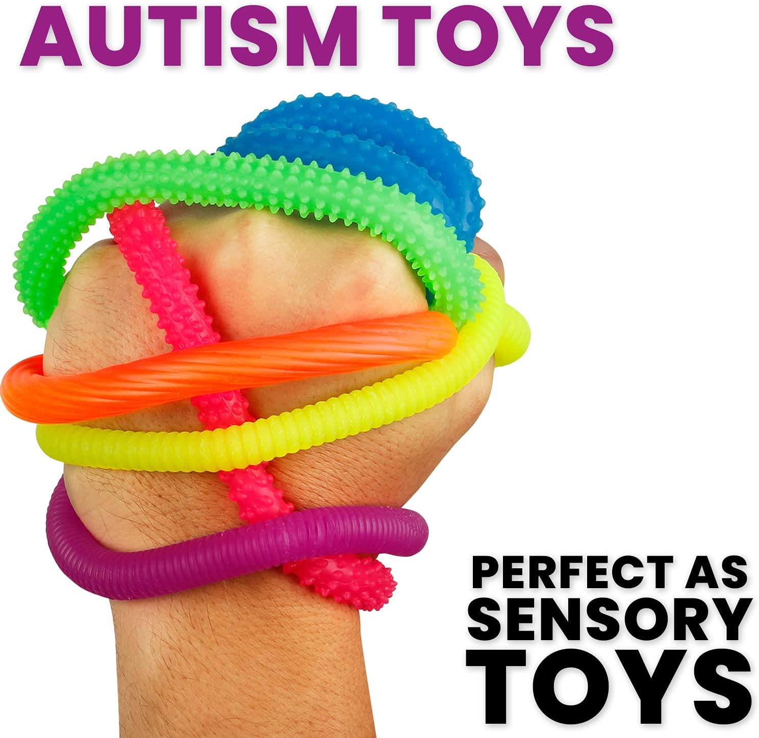 juguetes para autistas Cuerdas elásticas texturizadas para autismo y TDAH