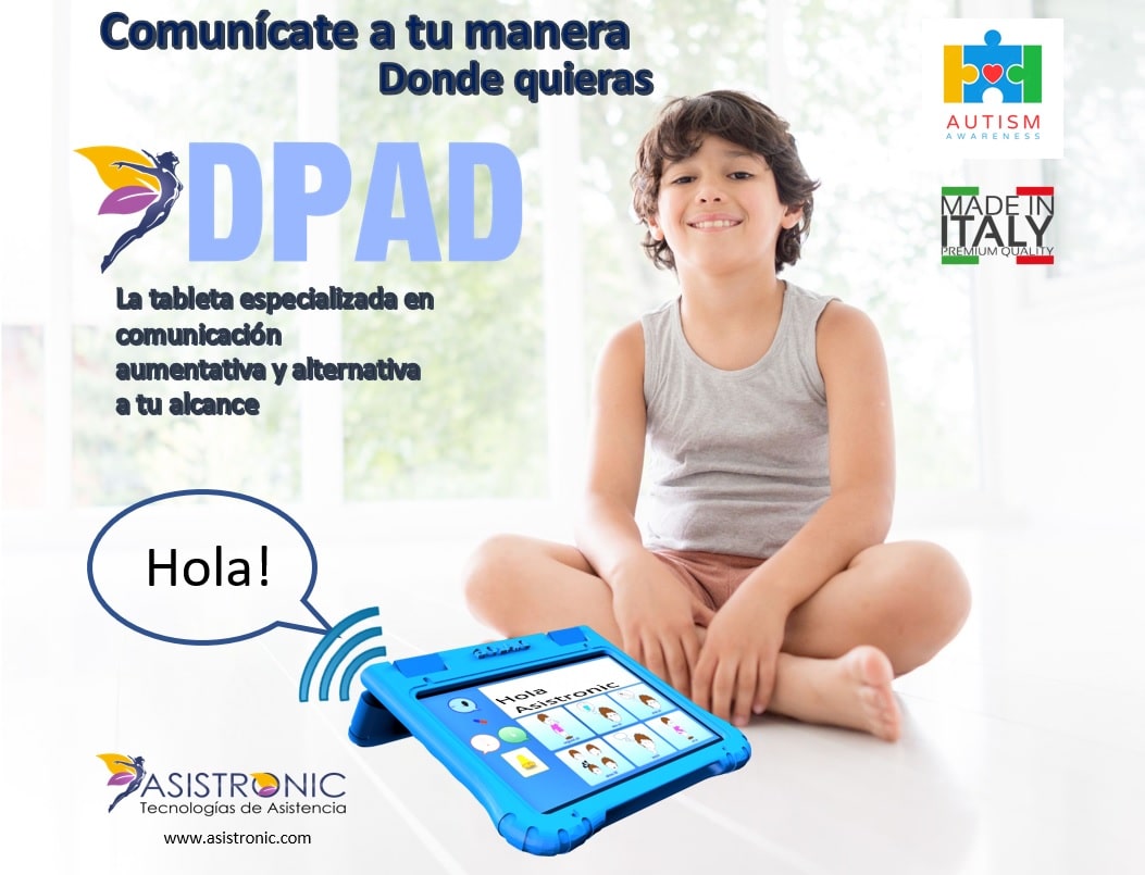 tablet Dpad de comunicacion aumentativa alternativa sistemas saac alternativos y aumentativos de comunicación acc colombia saac colombia