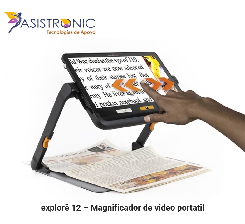 magnificador digital explore 12 pulgadas electronico colombia Magnificador con Luz Baja Visión colombia pantalla tactil 2x a 30x colombia
