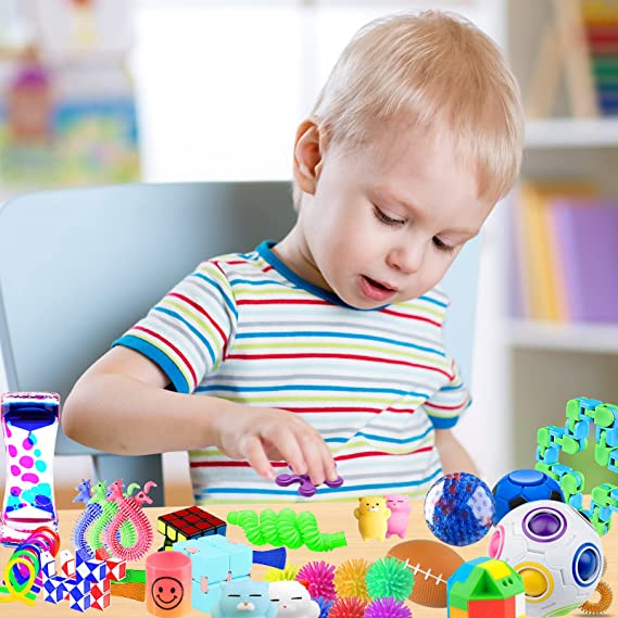 Kit 50 juguetes y materiales de estimulación sensorial para Autismo y TDAH  – Asistronic