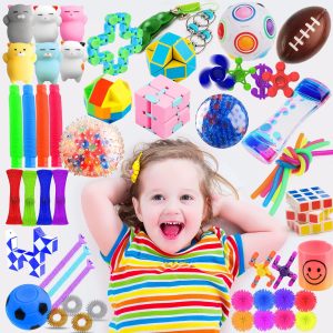 Kit 50 juguetes y materiales de estimulacion sensorial para Autismo y TDAH Asistronic
