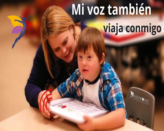 Ablenet comunicador aumentativo y alternativo CAA portatil para autismo y sindrome de Down colombia
