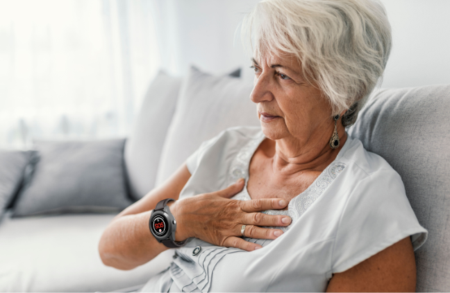 Botón de SOS para personas mayores, frecuencia cardíaca, presión